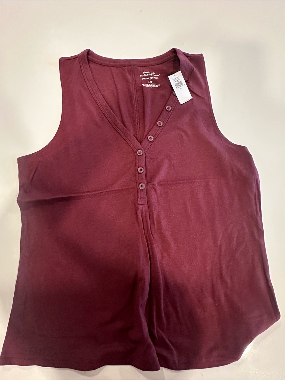 Banana Republic Burgundy Henley Tank